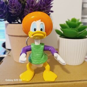 Donald Duck Keychain Orange Hat Purple Vest Yellow Feet Character Collectible